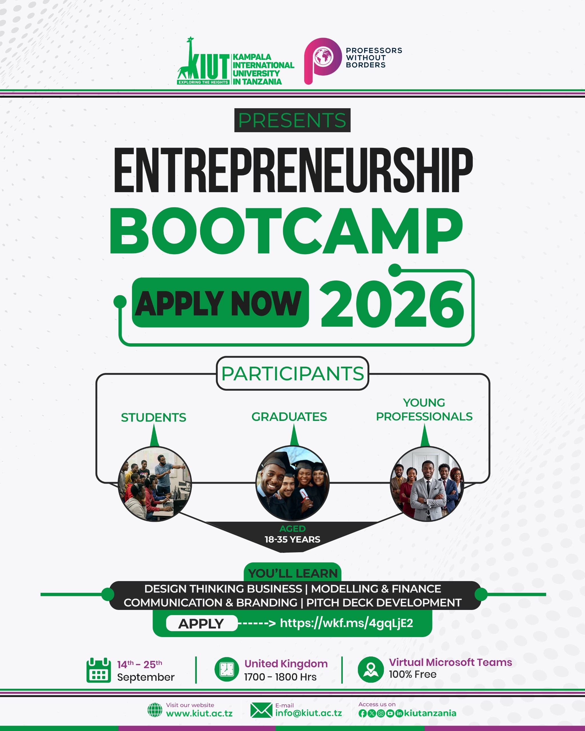 ENTREPRENEURSHIP BOOTCAMP 2026