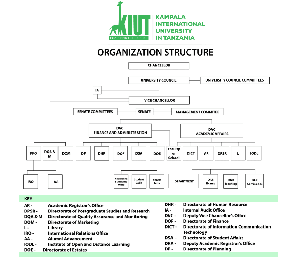 KIUT Organization Structure