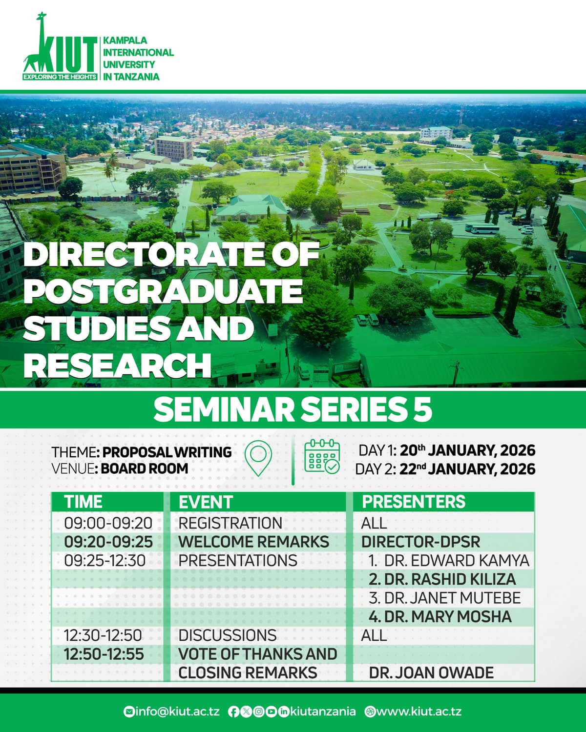 KIUT Seminar Series 5: Elevating Research Excellence