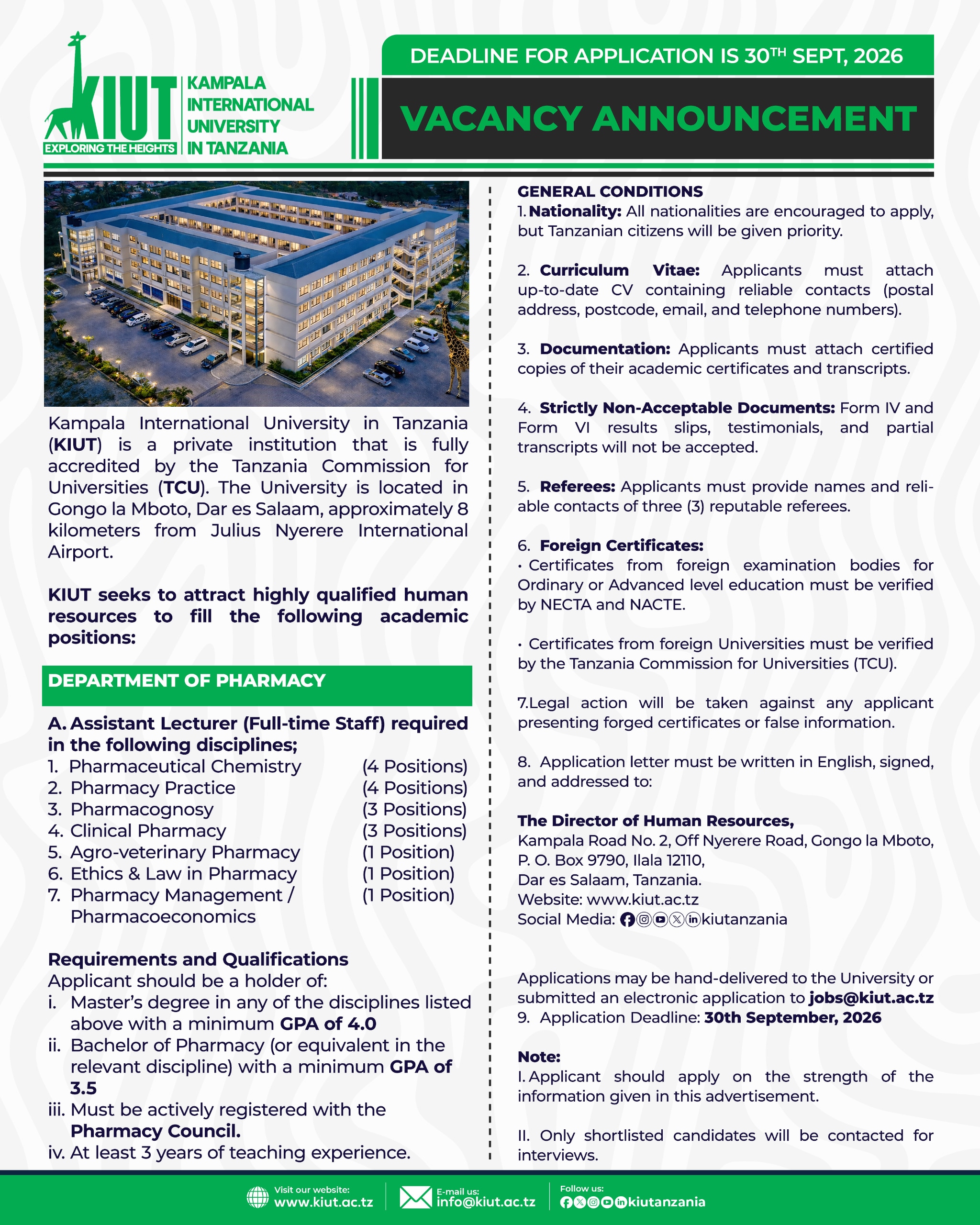 VACANCY ANNOUNCEMENT - Image 1
