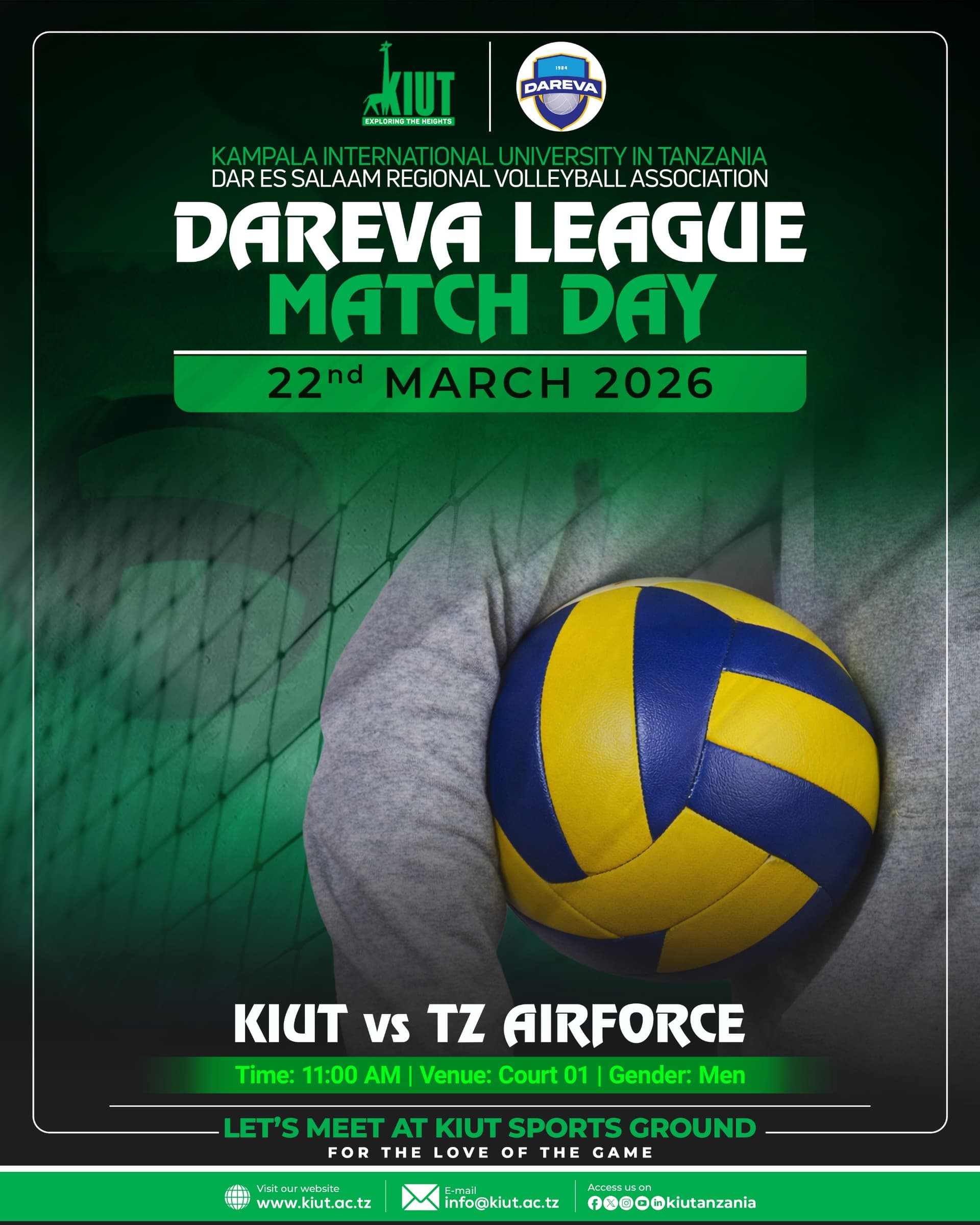 Game Day is Here! KIUT 🆚 TZ Airforce