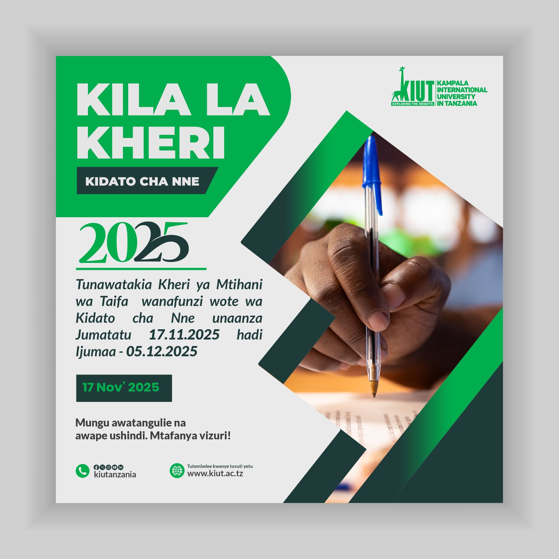 Kila La Kheri Kidato cha nne 2025