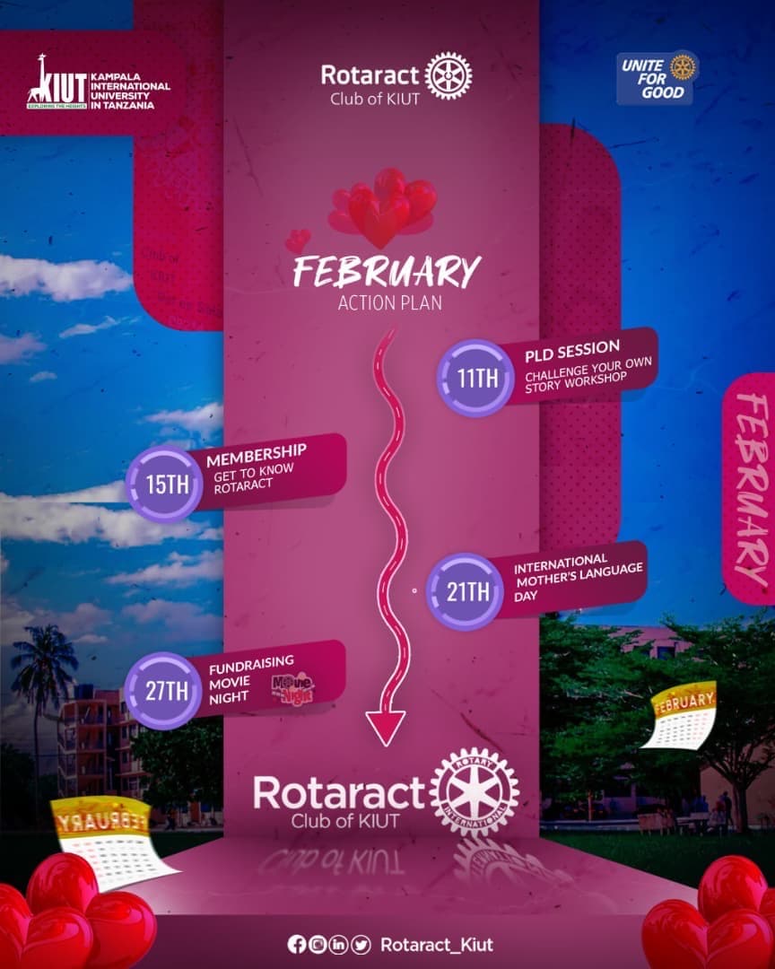 The Rotaract Club of KIUT February Action Plan.