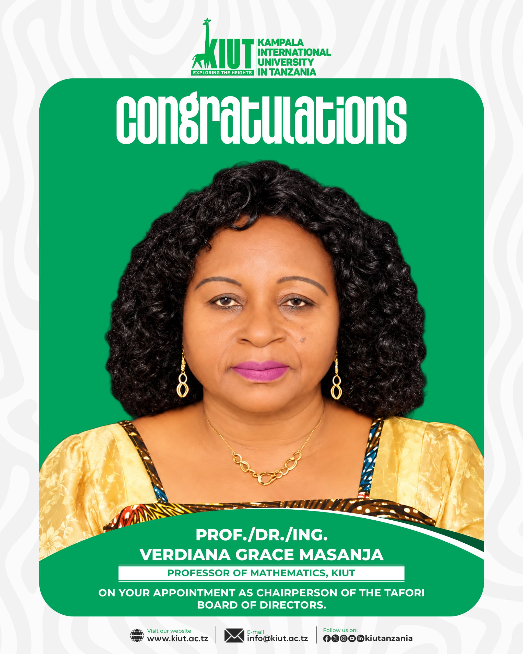 Congratulations PROF. DR.-ING. Verdiana Grace Masanja